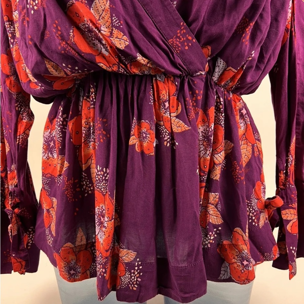 Free People Tuscan Dreams long sleeve tunic top EUC - Picture 5 of 8